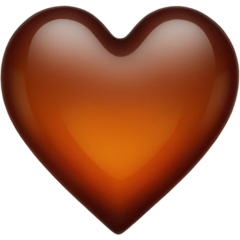 Burnt sienna glass heart emoji
