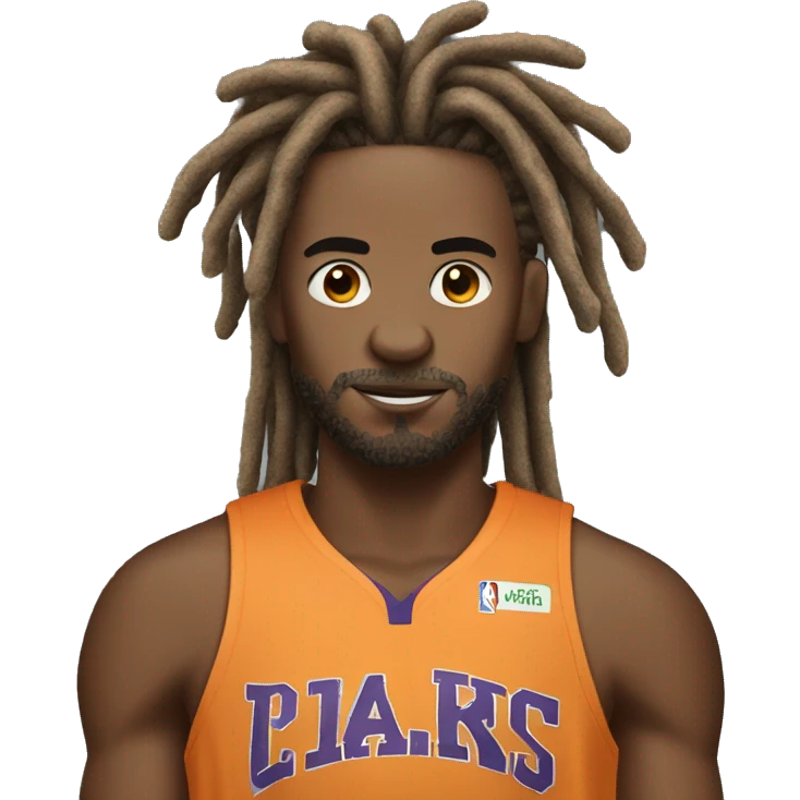 Basketball player with dreads emoji