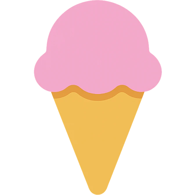 ice cream, modern icon style, simple and recognizable, clean lines, minimal details, suitable for app or website icon emoji