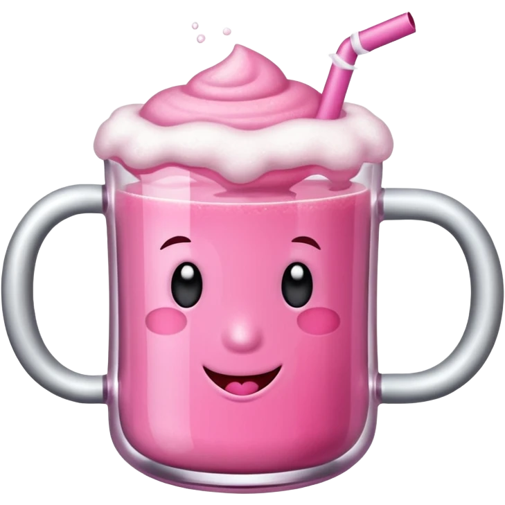 medieval pink drink in a mug emoji
