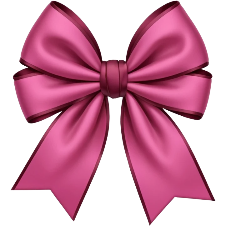 Dark Pink with maroon colour ribbon bow emoji
