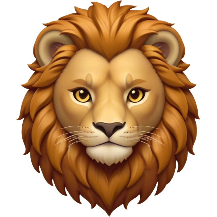 Cinematic Noble Lio Cub Portrait Emoji, Poised and regal, with a powerful, muscular build and a majestic, tawny mane, deep-set soulful amber eyes, Simplified yet sharp and sophisticated features, highly detailed, glowing with a warm, dignified glow, high shine, intelligent and fierce, stylized with an air of wild majesty, focused and attentive, soft glowing outline, capturing the essence of a watchful and confident king, so majestic it feels as though it could roar out of the screen with effortless authority! emoji
