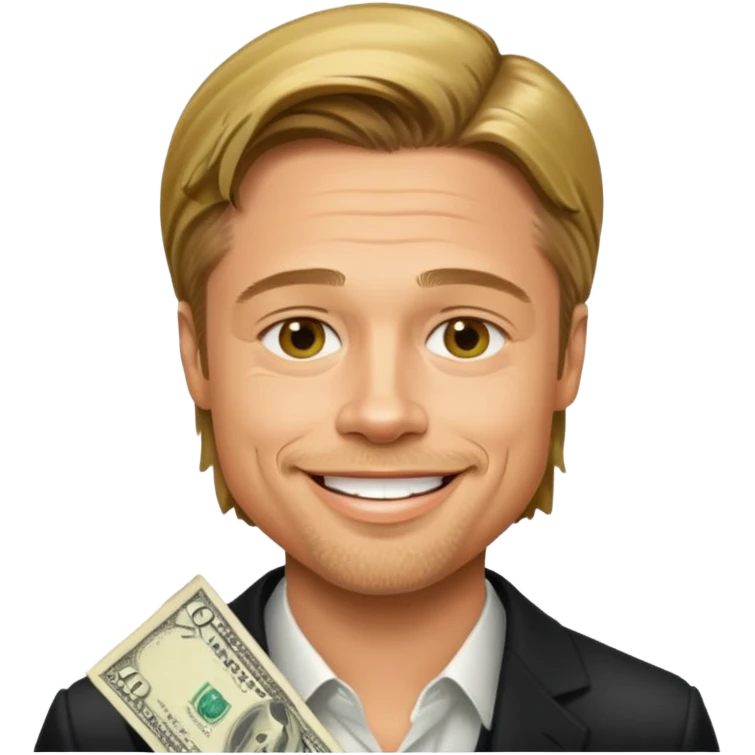 Bradd pitt with cash  emoji