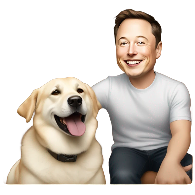 dog with elon musk emoji