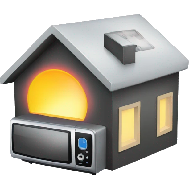 house with microwave rays around it emoji
