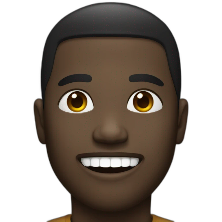 Black man face Without his 2 front teeth emoji