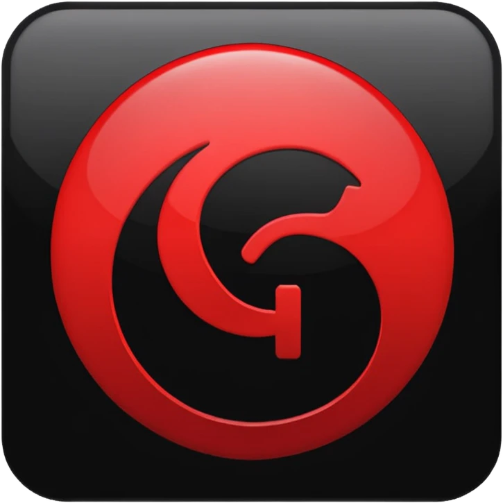 black and red internet Icon emoji