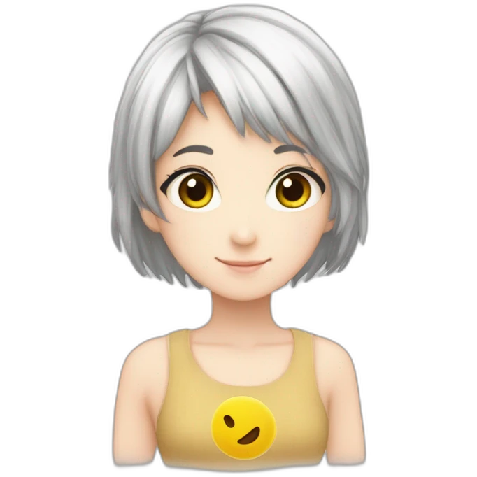 色つきの筆と黒鉛筆を持ちながらニッコリしている、ややふっくらしていて丸顔で少し垂れ目でかわいい黒髪の日本人のお兄さん emoji