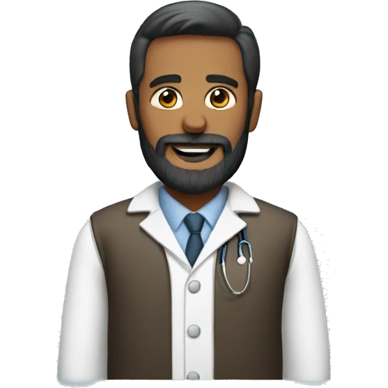 Man with beard doctor emoji