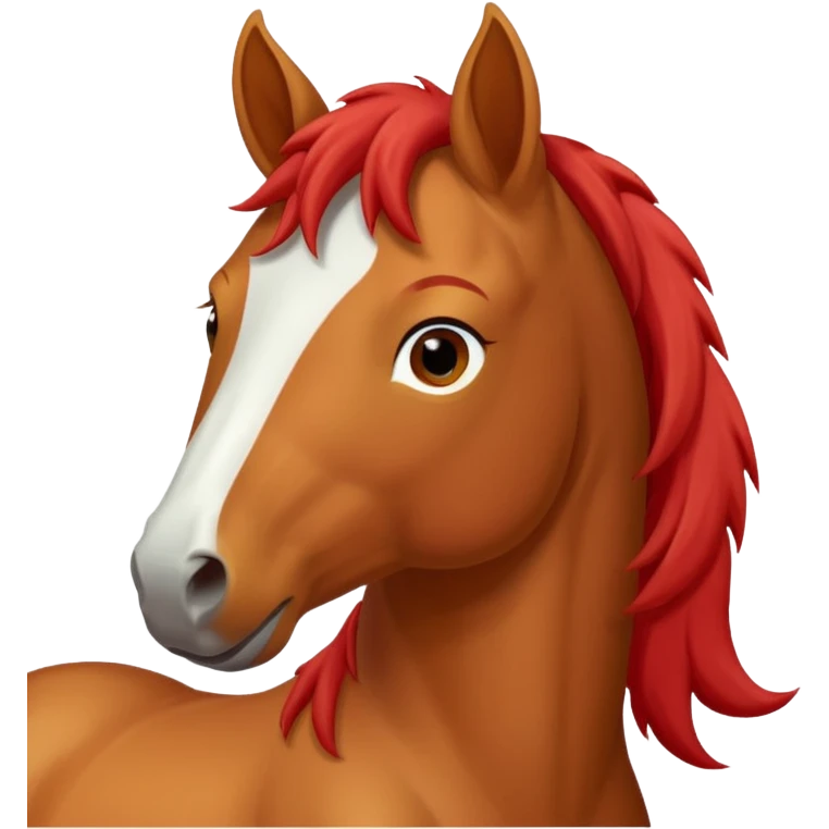 Light red horse with a small white marking on his face emoji
