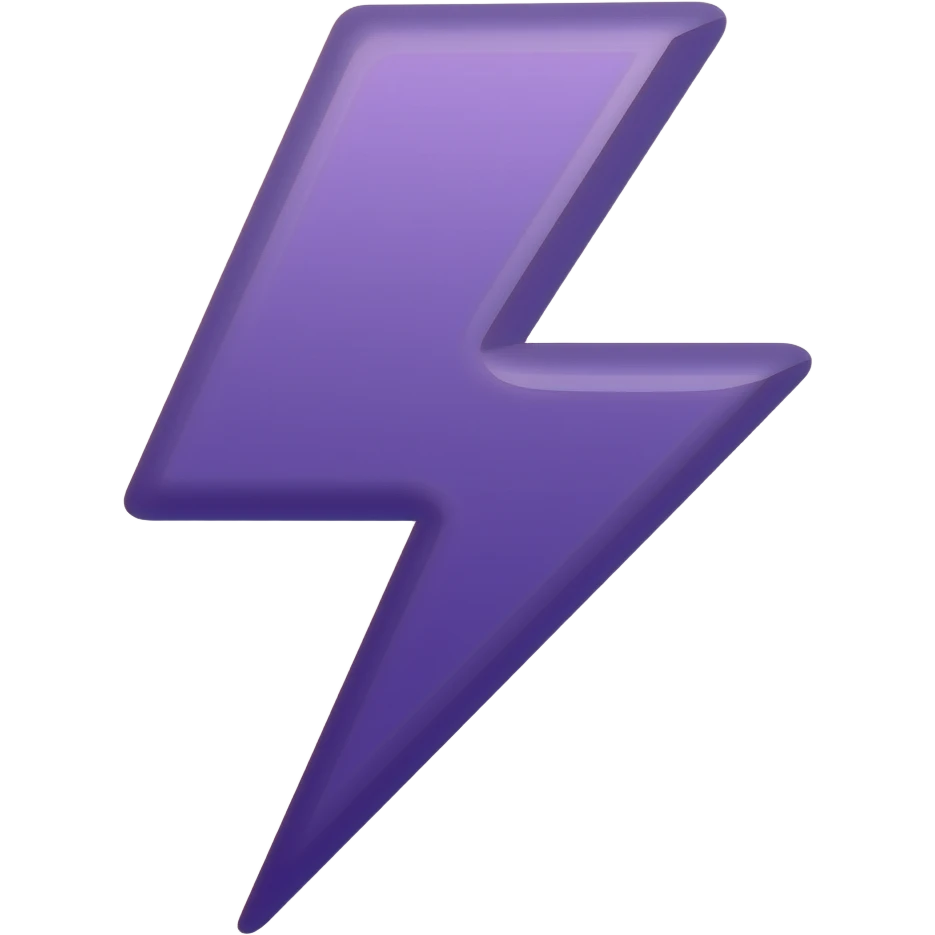 purple lightning emoji