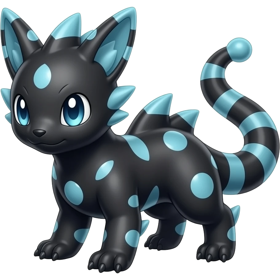 Shiny glossy melanistic Meloetta-Giratina-Noibat-Pokémon-Fakémon-fusion-hybrid-creature emoji