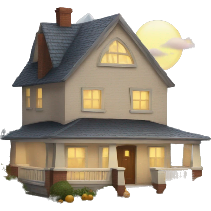 New Year's house emoji