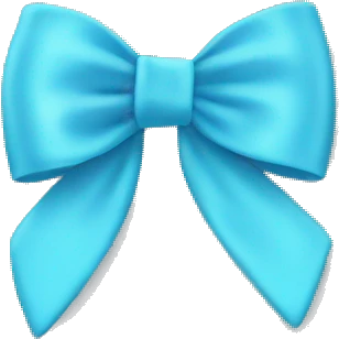 light blue bow  emoji