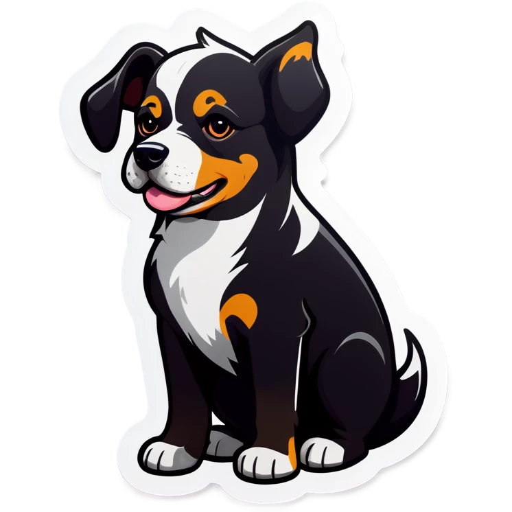 Dog white and black  emoji