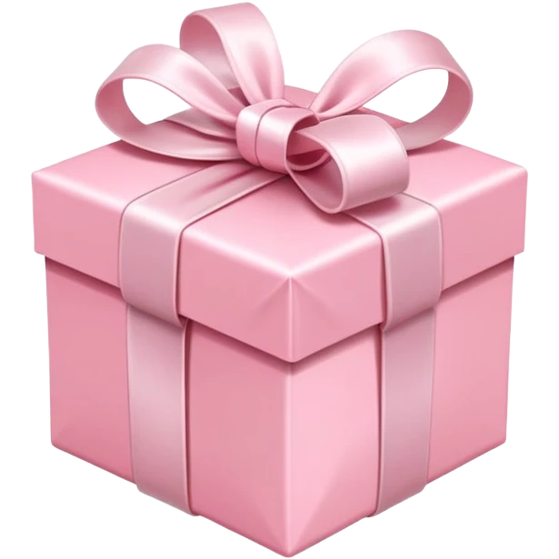 present pastel pink with white ribbon emoji