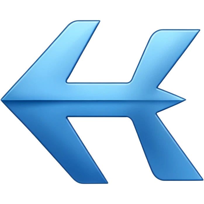 Blue arrow left emoji