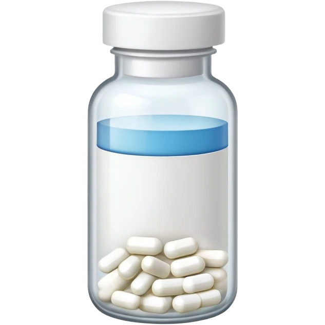 prescription medicine bottle with pill cap emoji