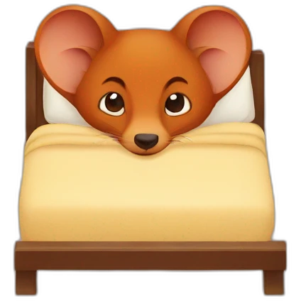 red mongoose in bed emoji