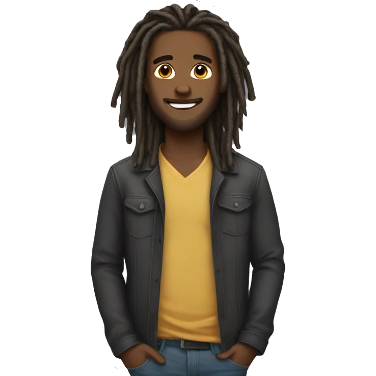A  guy have a dreads hair emoji
