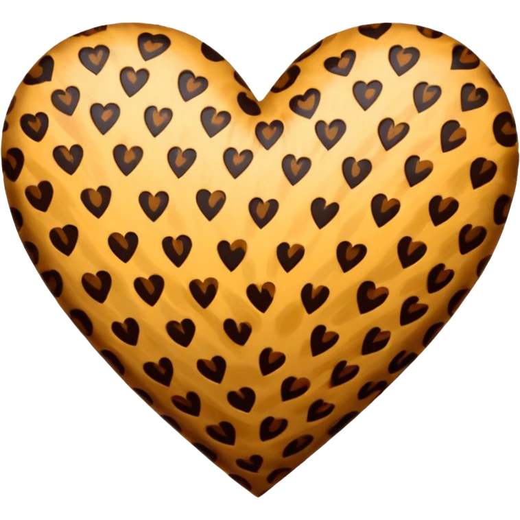 leopard print heart emoji