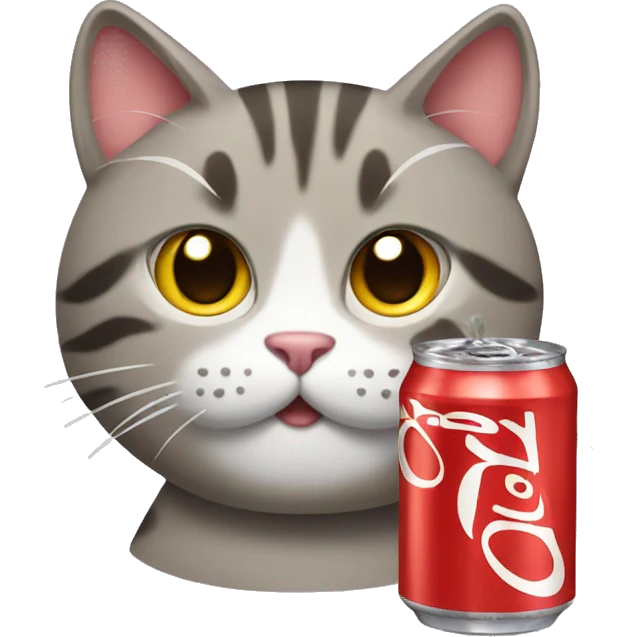 Cat with soda can emoji