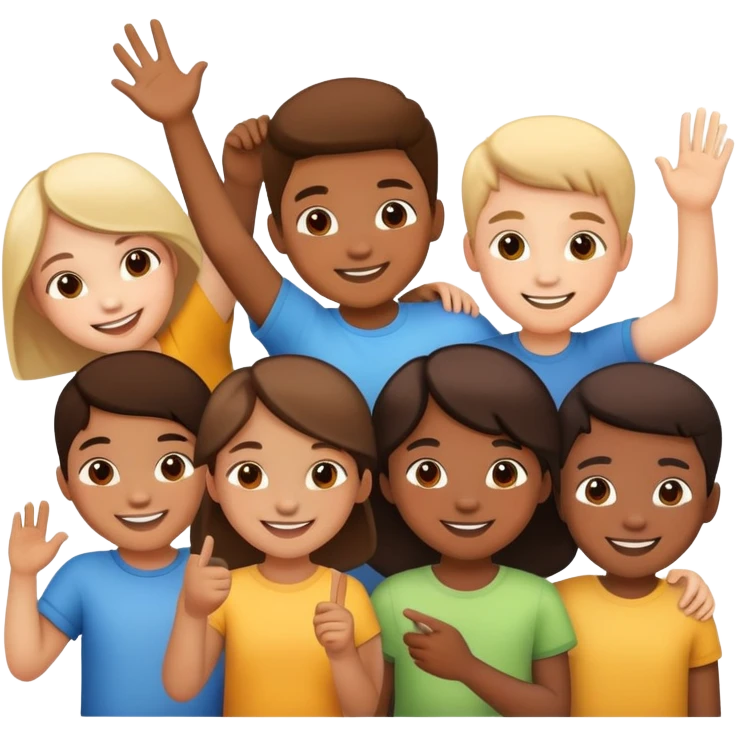 Kids playing emoji