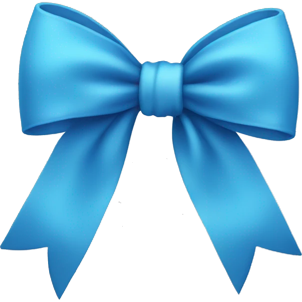 Blue bow emoji
