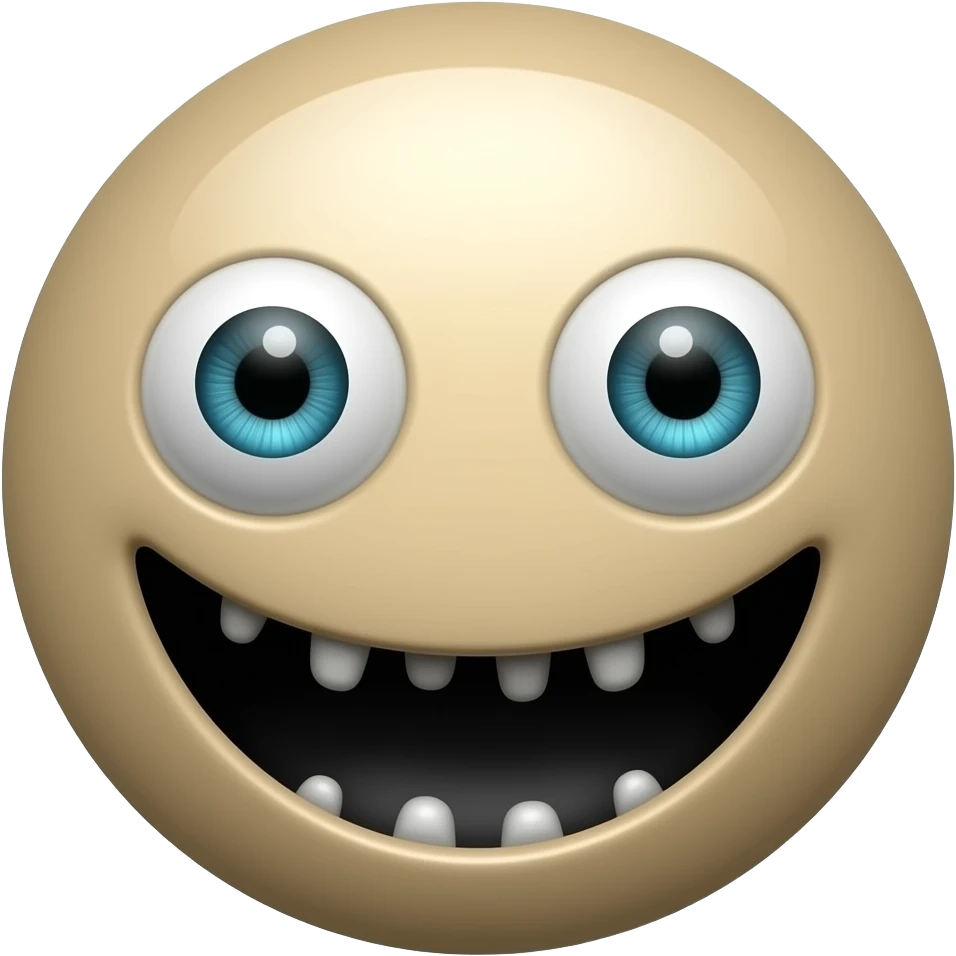 smiley face with no eyes and it is very crrepuy and scary and msessed up emoji