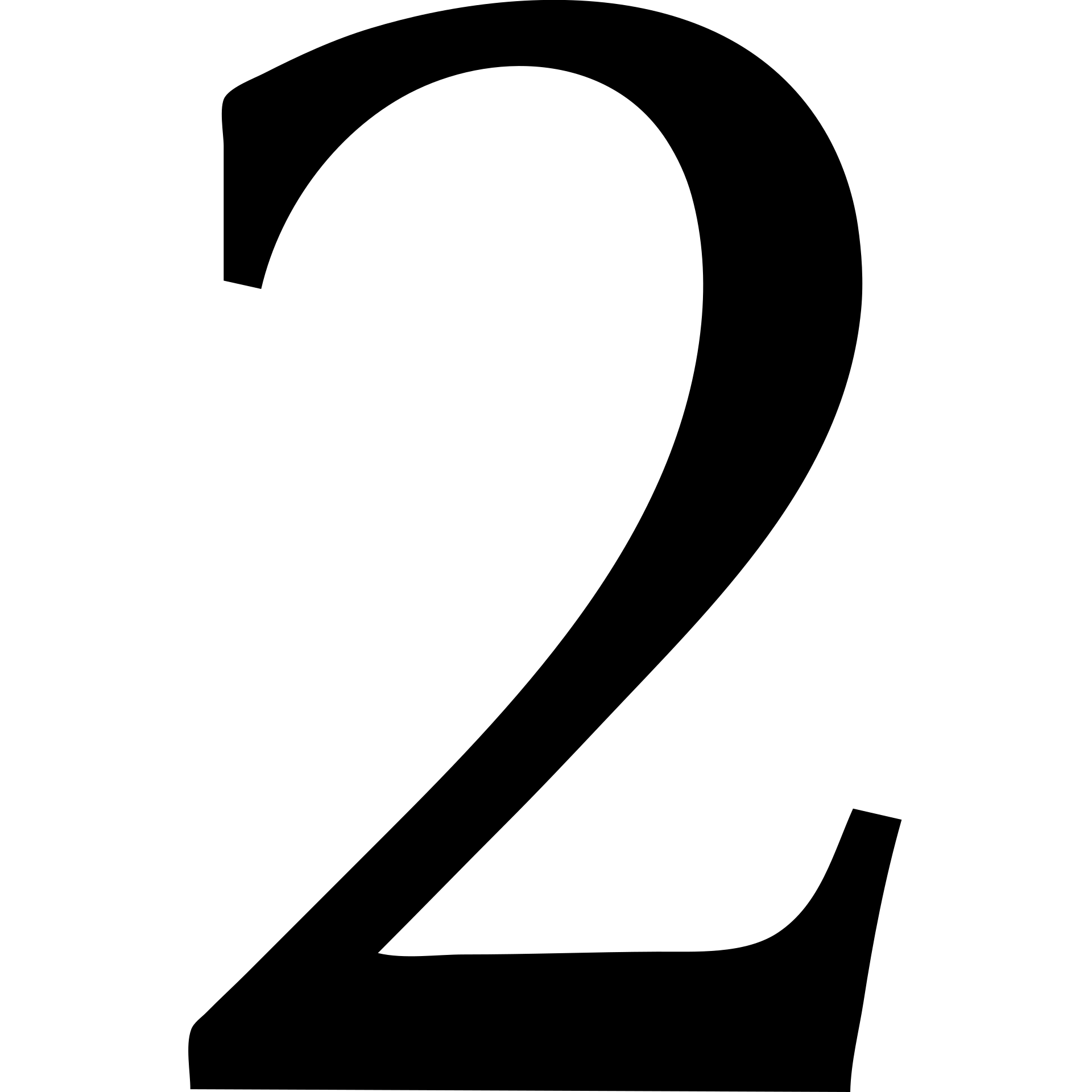 Number 2 in serif italic font with matted style in muted, deep, rich burgundy-charcoal mix color emoji