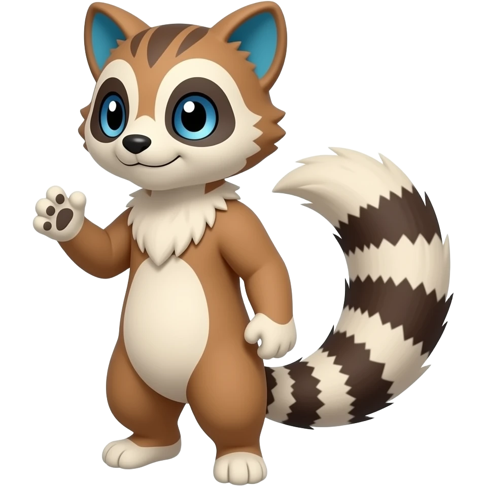 Randomly marked randomly colored Absol-Furret-Mankeulv-Civet-Genet-Marsupial-Ermine-hybrid emoji