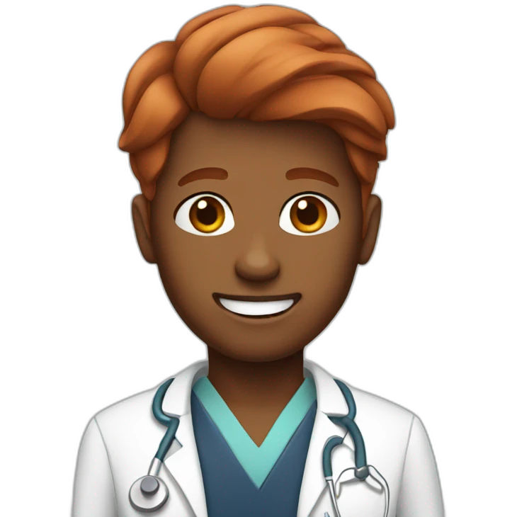 red hair brown skin dentist emoji