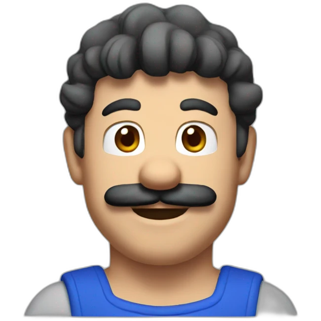 Mario without mustache emoji