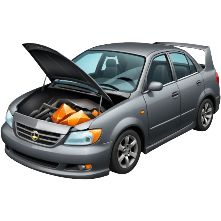 crashed car emoji