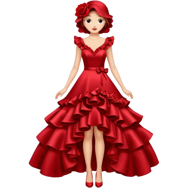 red rose dress no body emoji