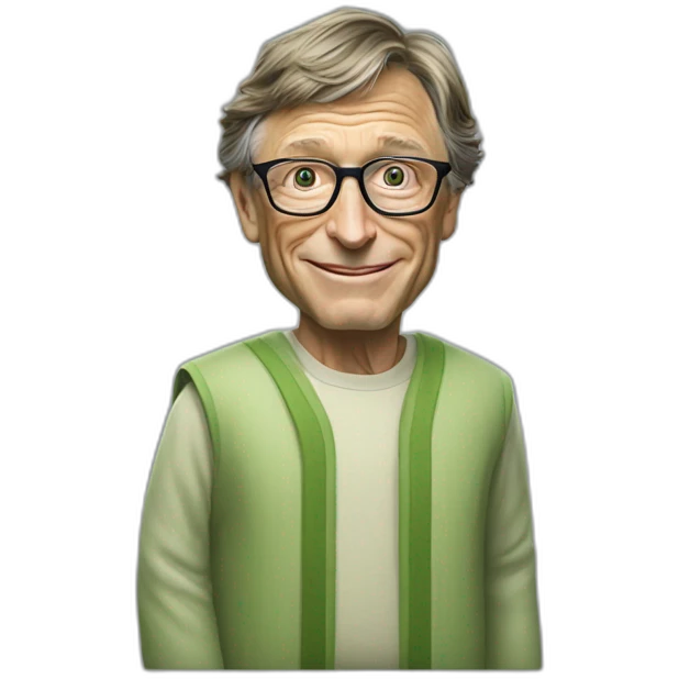 bill gates with yoda dress emoji