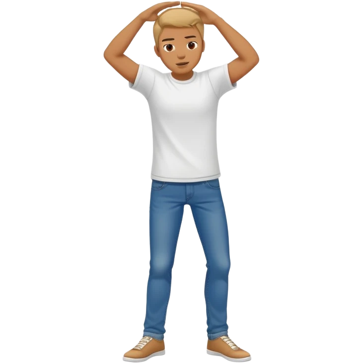 Una persona haciendo el dab  emoji