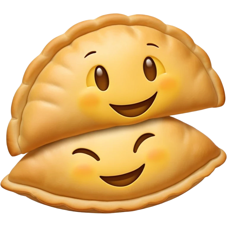 Emoji playing with empanada emoji