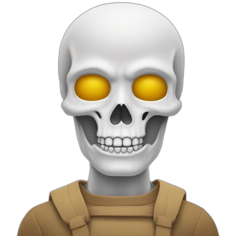 Une tête de squelette qui rigole emoji