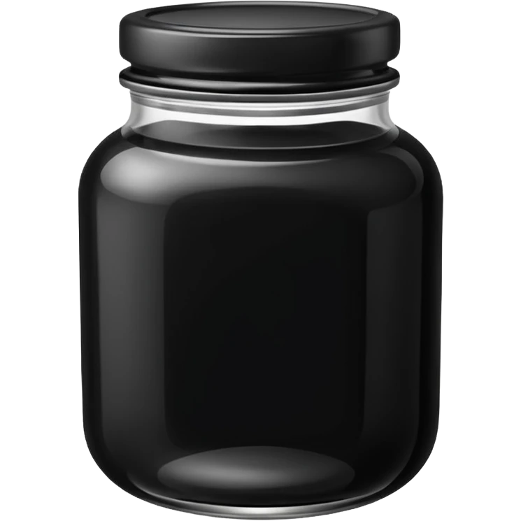jar with black paste inside emoji