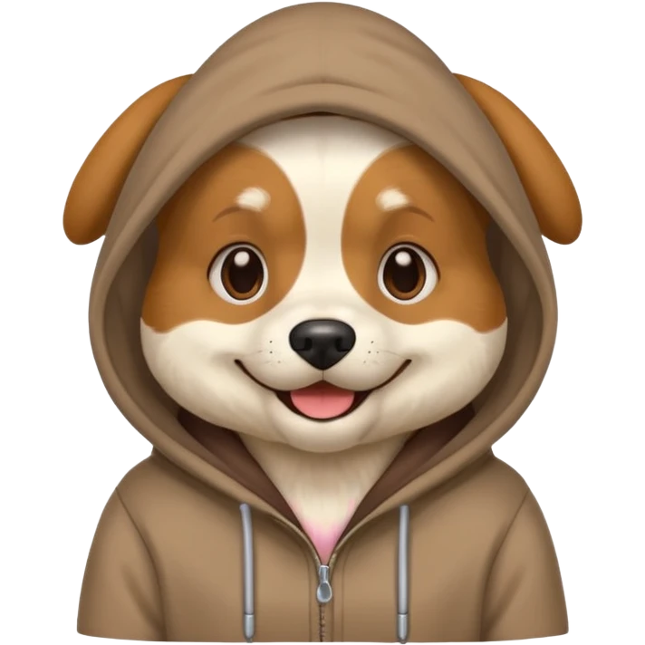 Dog wearing a hoodie emoji