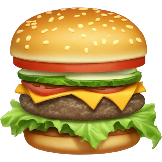 Really yummy hamburger  emoji