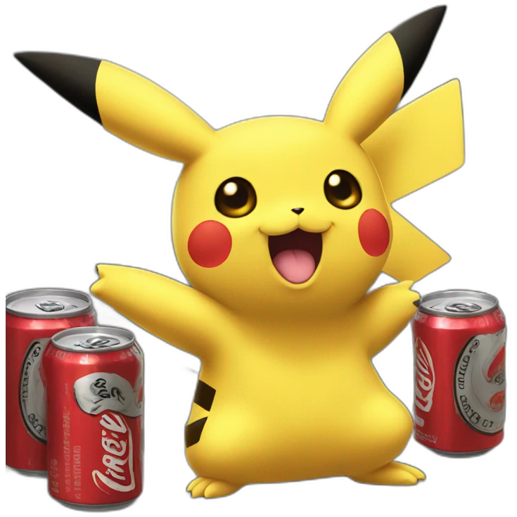 pikachu raver with can beer emoji