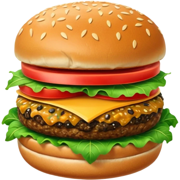 veggie burger with leafy greens emoji