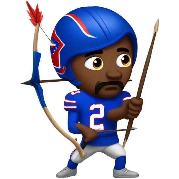 Buffalo bills getting shot with an arrow emoji