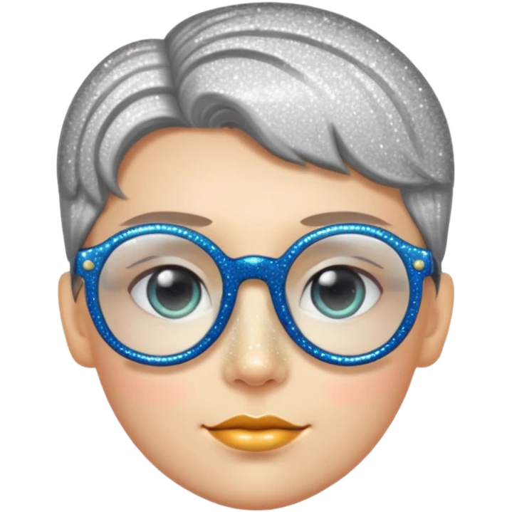 Face with sparkly glasses emoji
