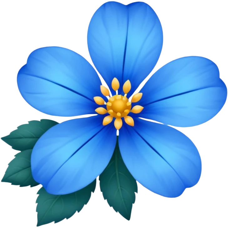 Blue flower emoji