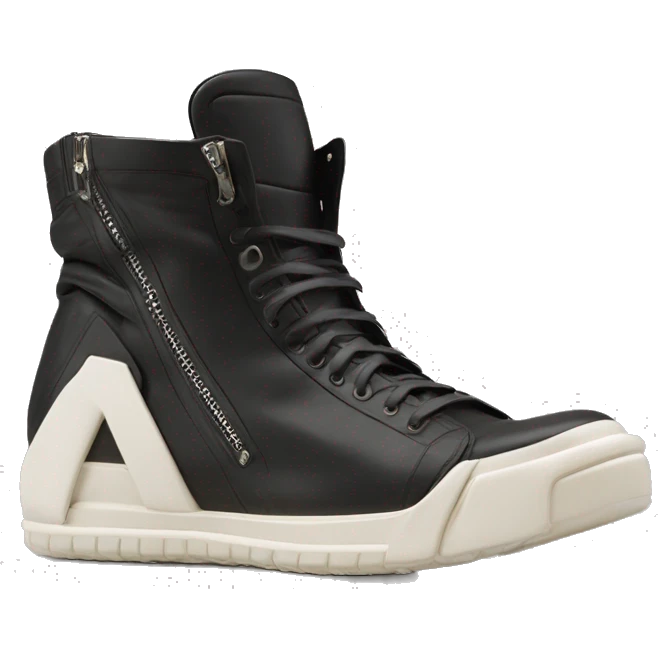 Rick owens geobasket sneaker detailed emoji