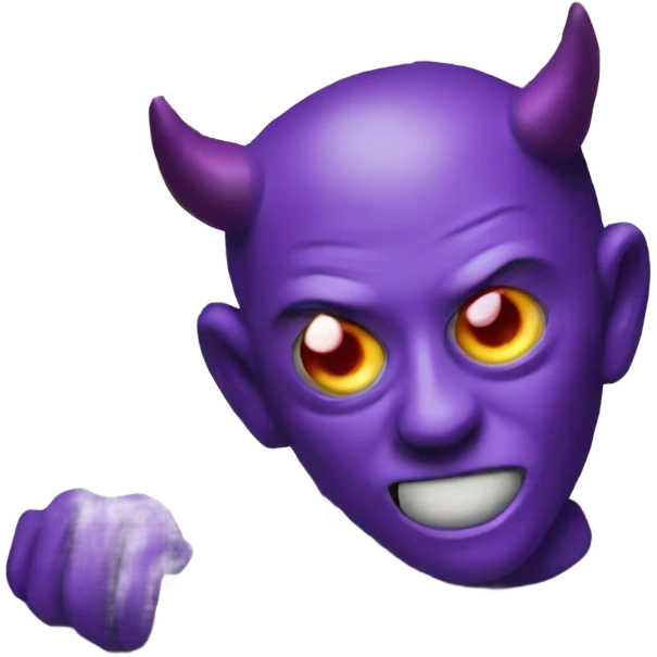 Purple devil with money in his eyes emoji