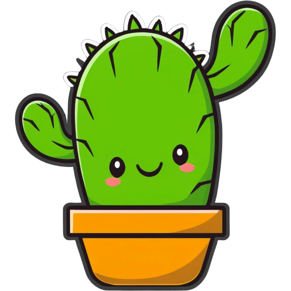 happy cactus emoji